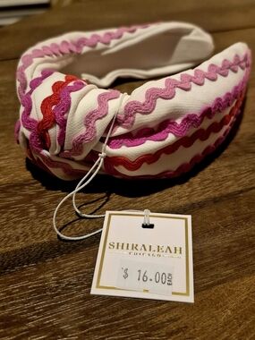 *NWT* Shiraleah Pink & Cream Wavy Trim - Boho, Padded Headband